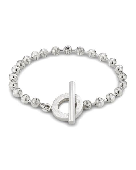 gucci silver boule bracelet.